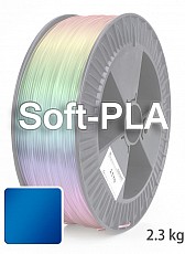 Soft PLA 3D Filament 1.75 mm, 2.300 g, Blau