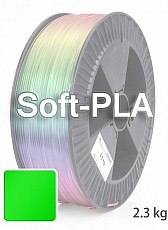 Soft PLA 3D Filament 1.75 mm, 2.300 g, Grün