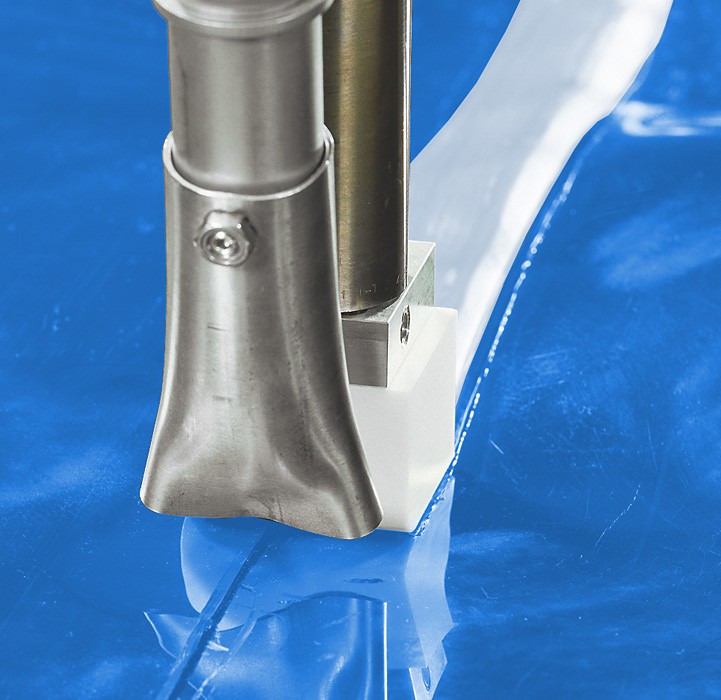 Folien-Naht, 80 mm lang Schweißschuh für den Munsch MAK 36, 40, 48 und MAK 58
