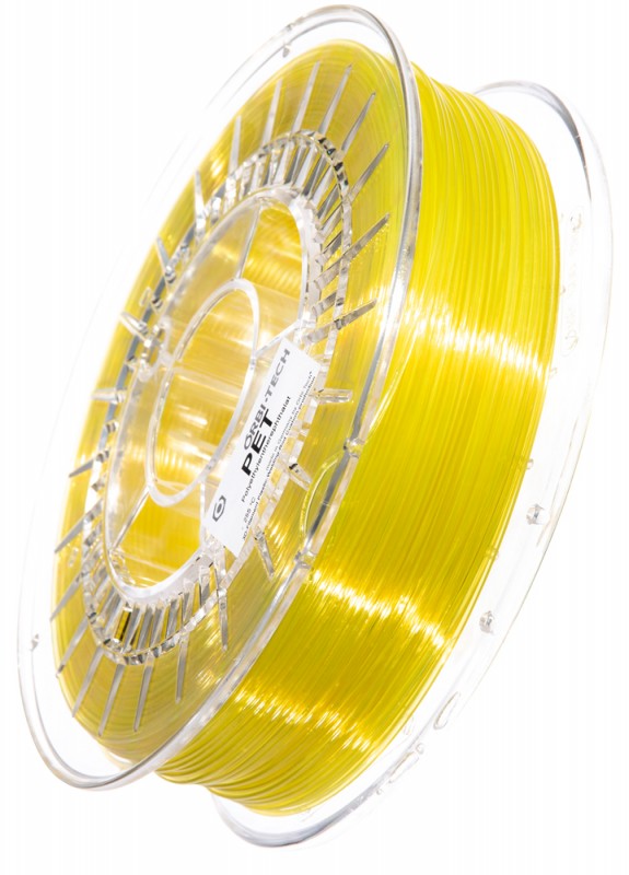 PET 3D Filament 1,75 mm, 750 g, Gelb-Transparent