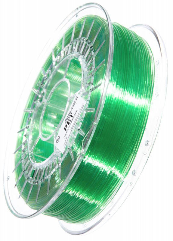 PET 3D Filament 1,75 mm, 750 g, Grün-Transparent