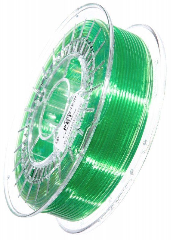 PET 3D Filament 2.85 mm, 750 g, Green-Transparent