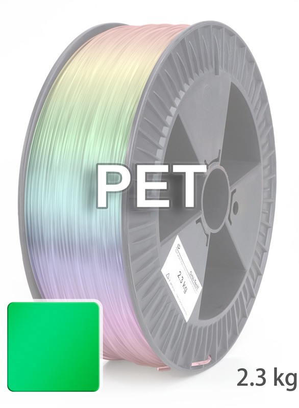 PET 3D Filament 2,85 mm, 2.300 g, Grün-Transparent