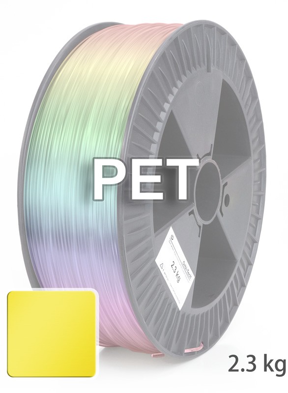 PET 3D Filament 1.75 mm, 2,300 g, Yellow-Transparent