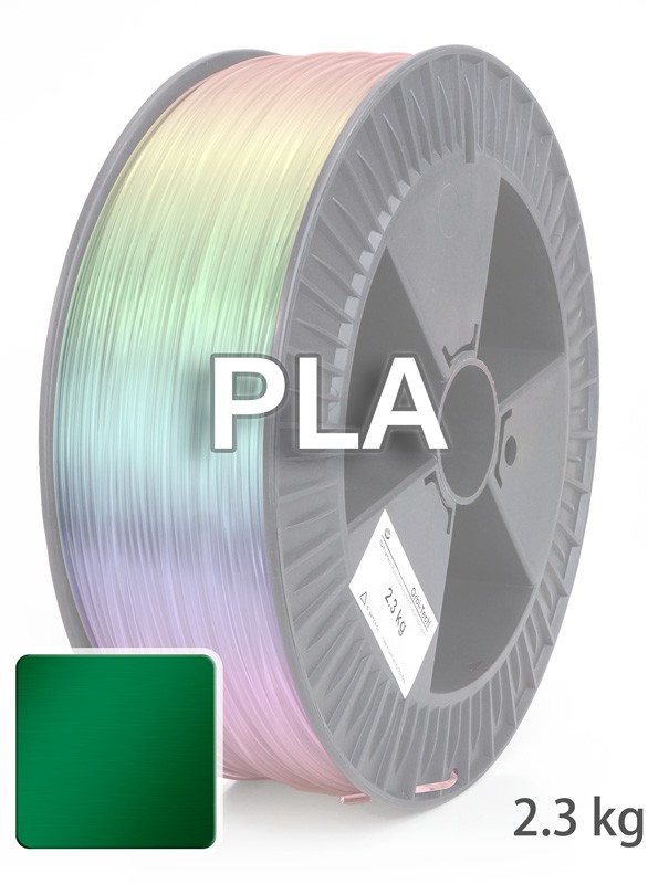 PLA 3D Filament 1.75 mm, 2.300 g, Grün-transparent